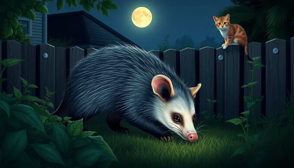 do possums attack cats